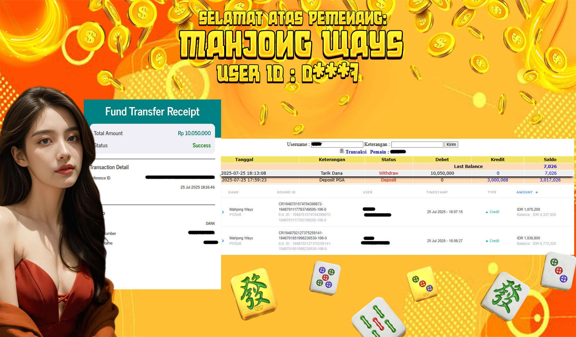 BUKTI JP GEMPATOTO JP MAHJONG WAYS RP.10.050.000,-